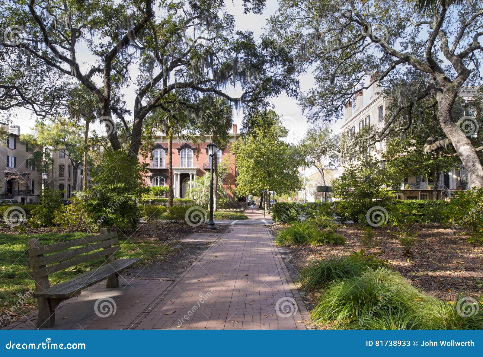 Historic District Of Court Street In Wooster Square In New Haven