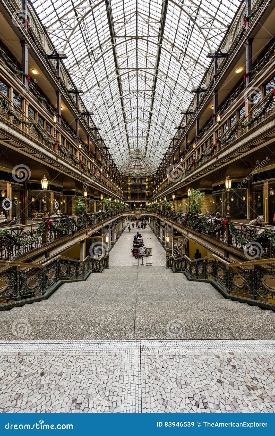 Historic Euclid Arcade Downtown Cleveland, Ohio Editorial Stock Image