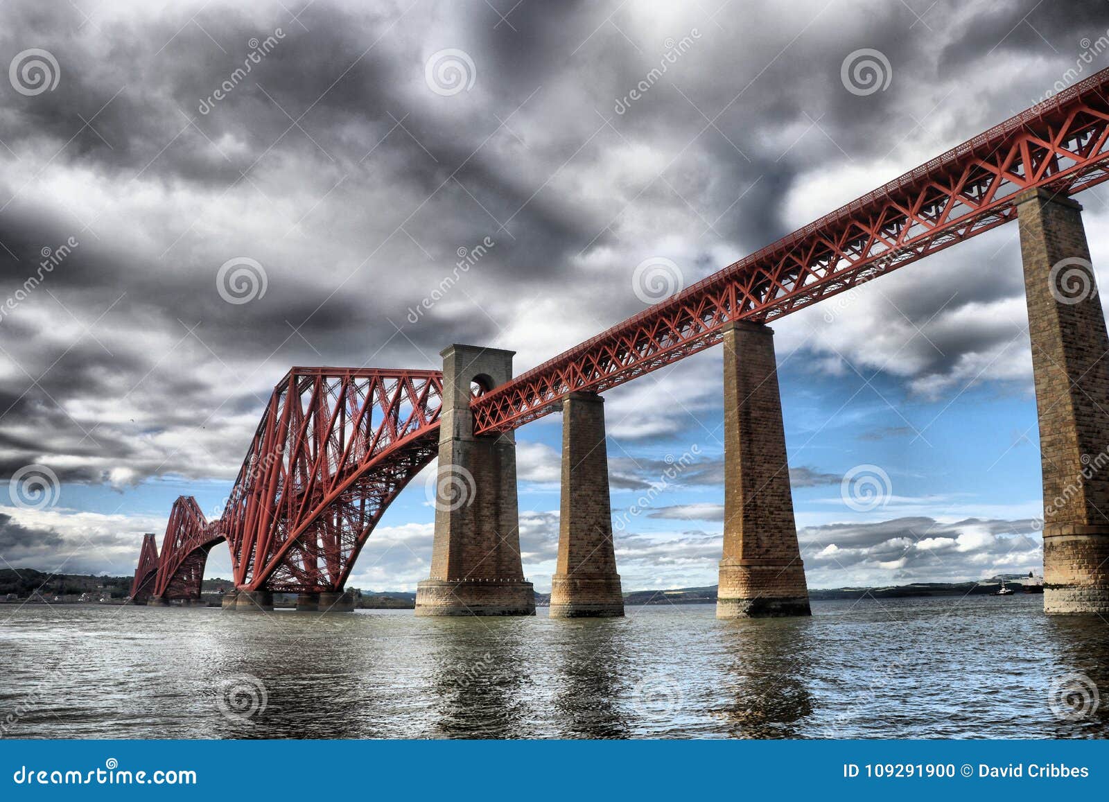 historic forth bridge spanning the firth of forth