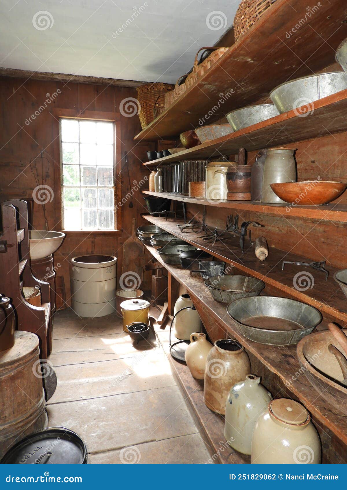Historic Farmstead House Kitchen Pantry Dairy Room Stock Photo Image