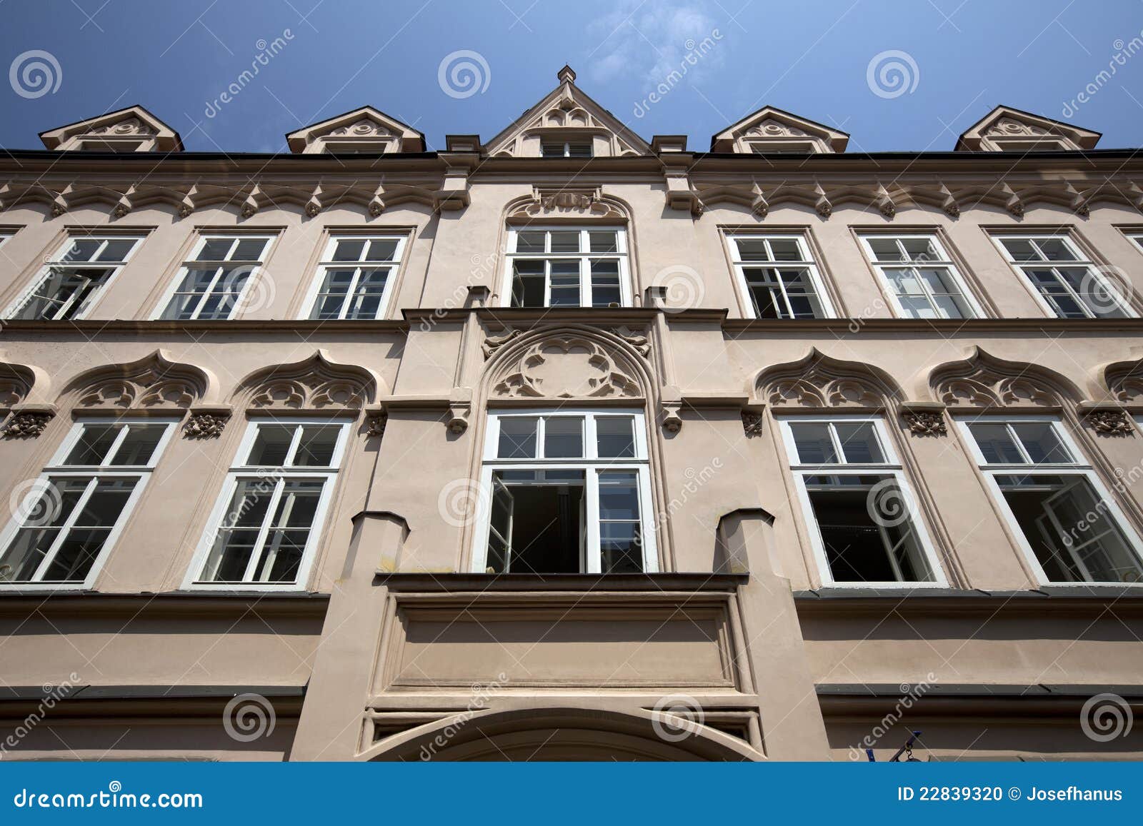 Historic house in Prague stock photo. Image of windows 22839320