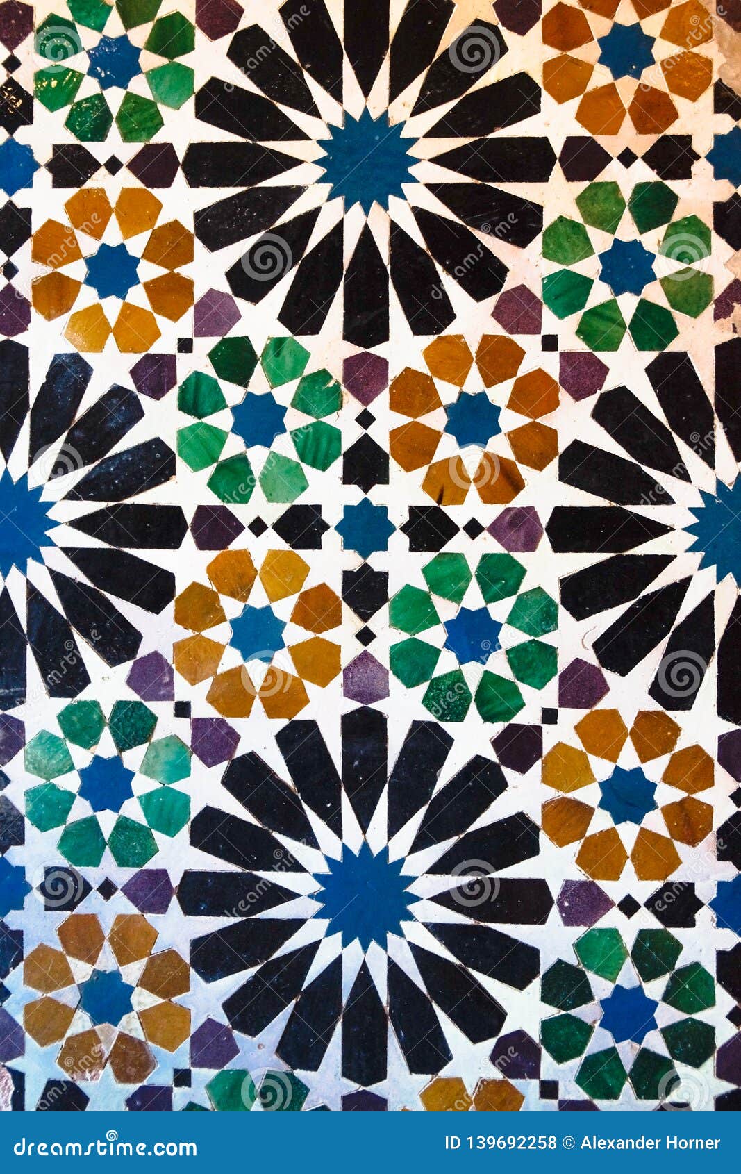 Historic Moorish Ceramic Tile Stock Photo - Image of collection