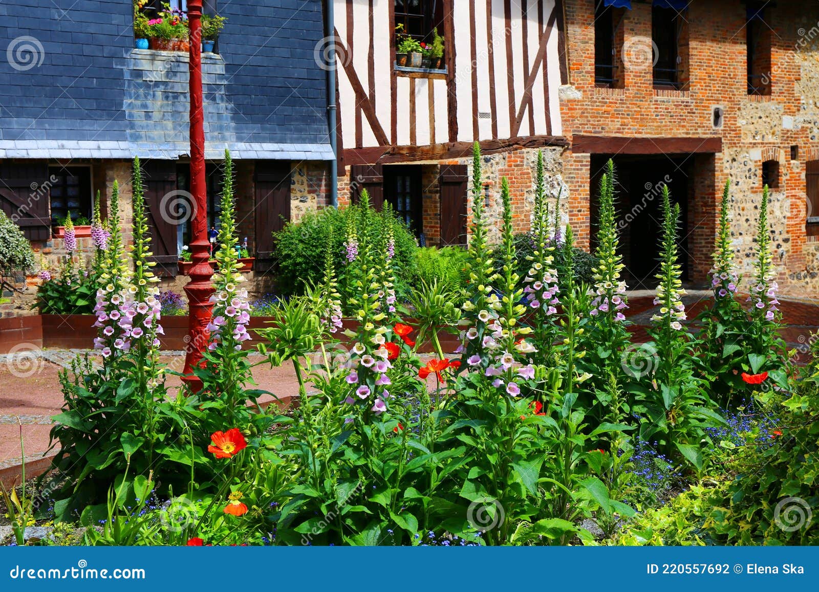 the charming medieval town of pont-audemer in normandy