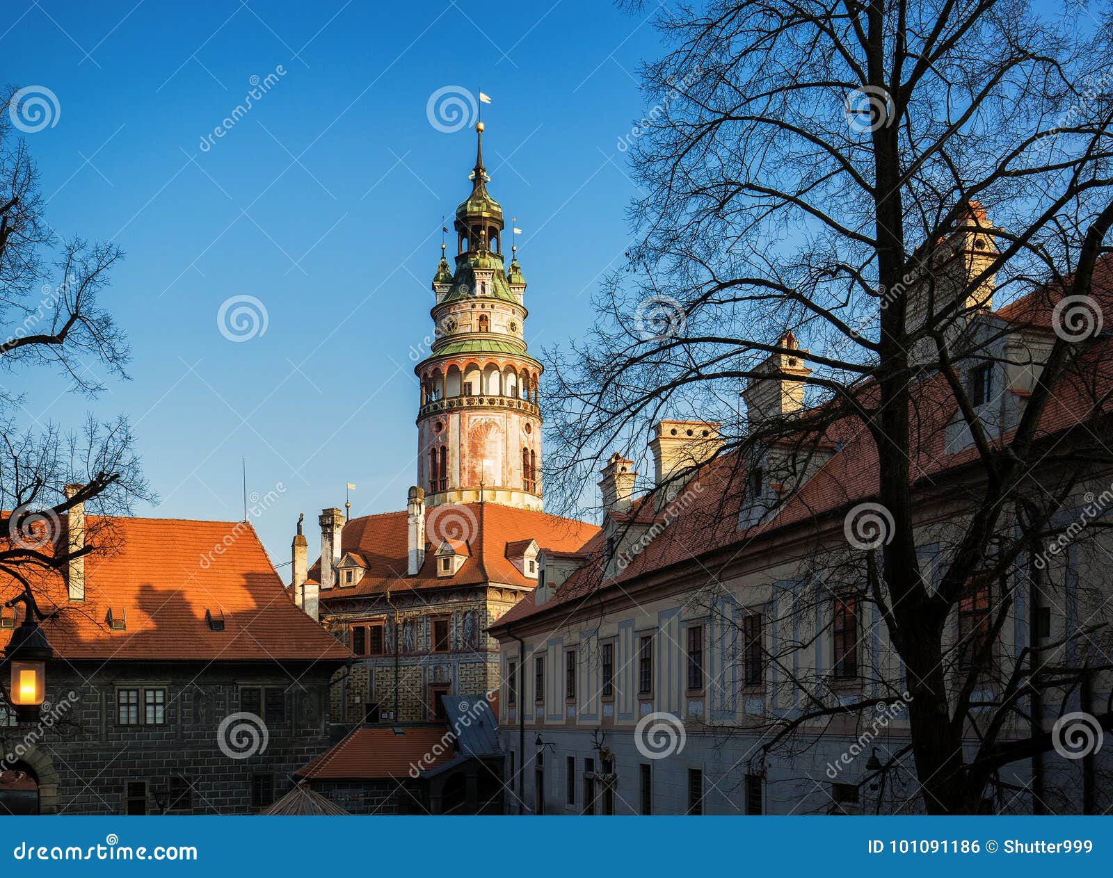 Historic Old Building in Cesky Krumlov, Czech Republic Stock Photo ...