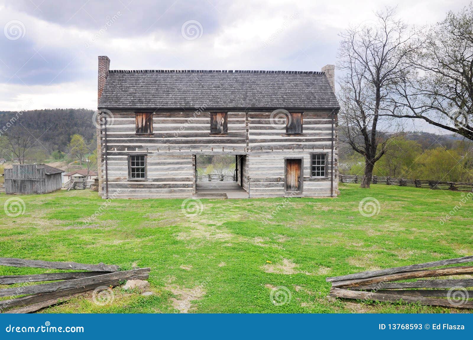 Historic pioneer Home stock image. Image of rustic, history 13768593