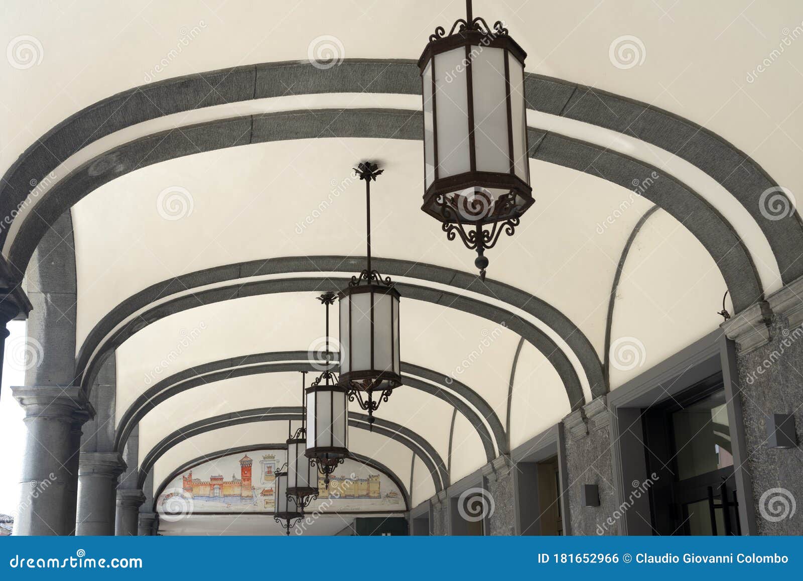 Historic Portico of Castelfranco Emilia, Italy Stock Photo Image of