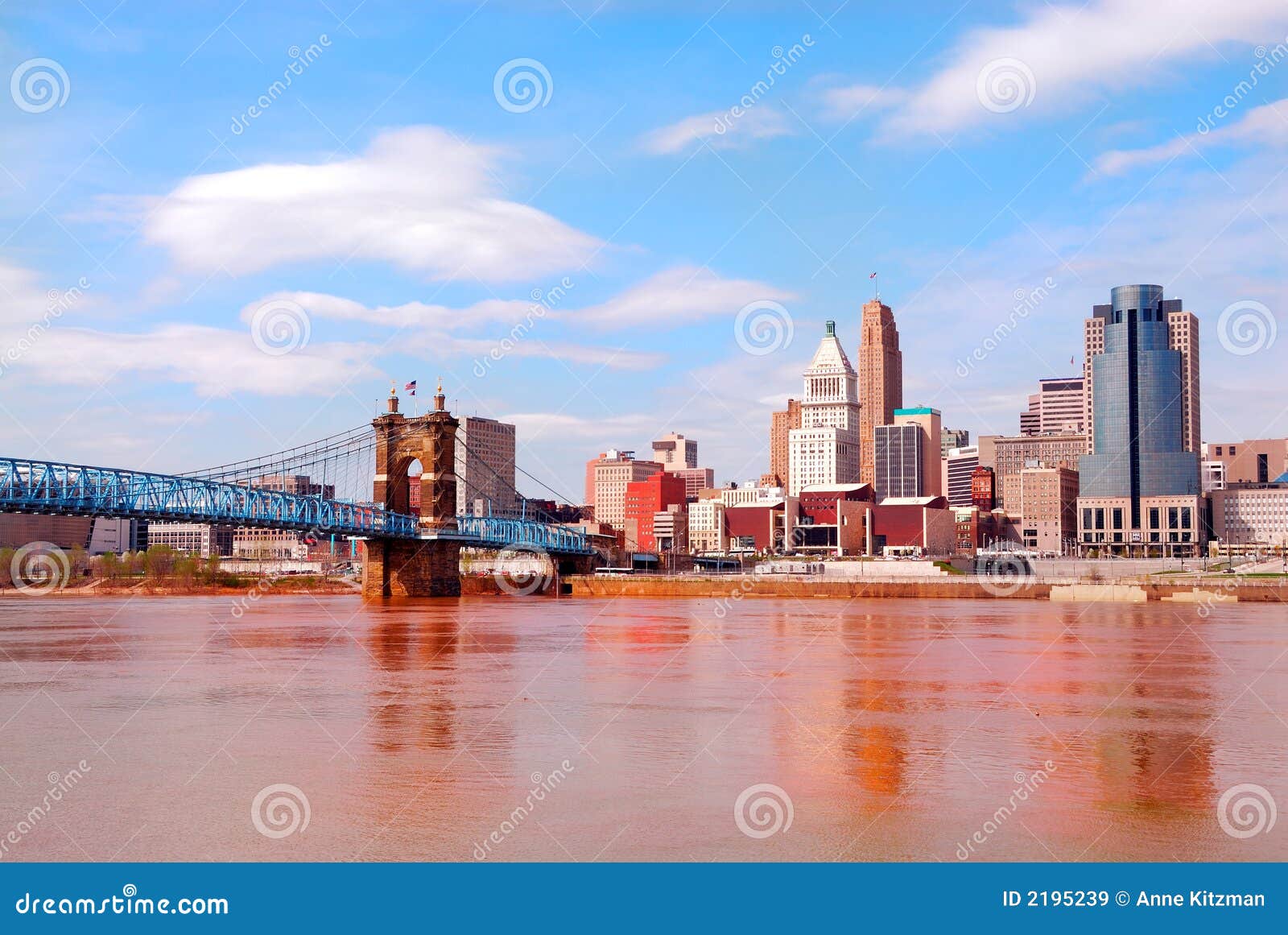 Historic Roebling Bridge stock image. Image of ohio, suspension 2195239