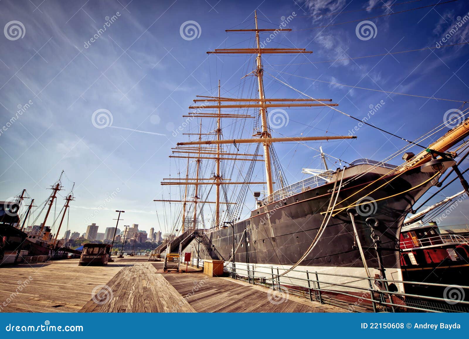 The Historic Schooner in New York Stock Photo Image of architecture