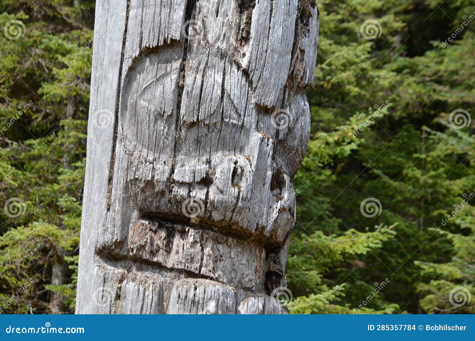 historic totem poles, sgang gwaay, ninstints, haida gwaii