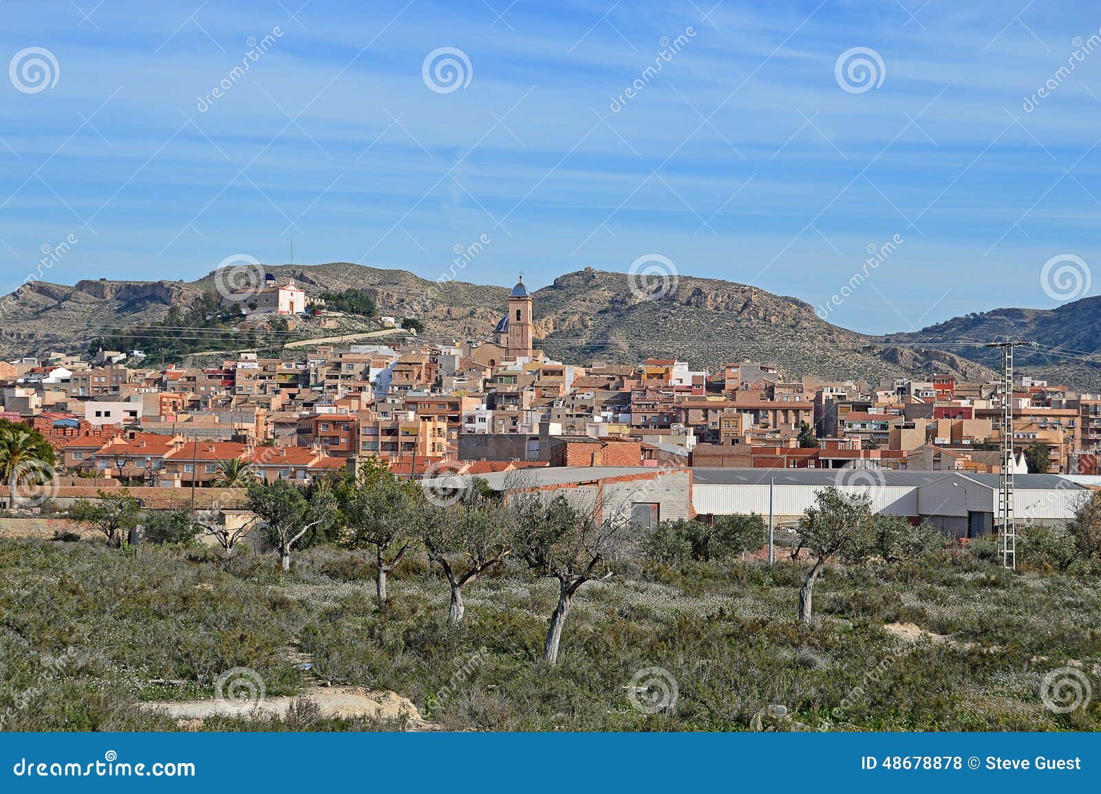 the historic town of agosto - old spanish buildings church square