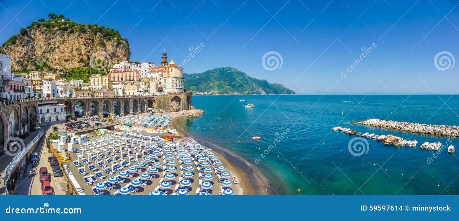picturesque town on gulf of salerno picturesque town on gulf of salerno