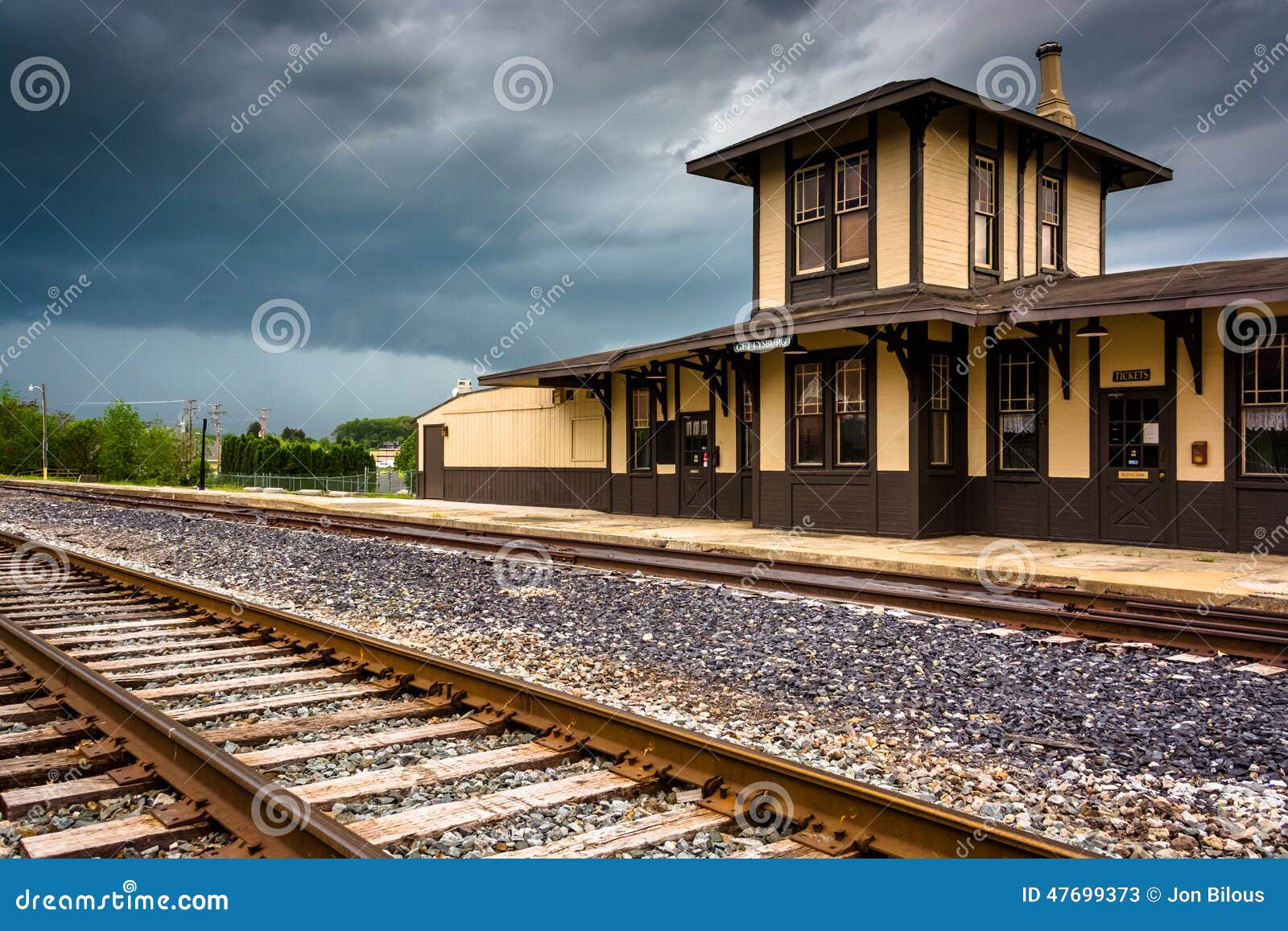the historic train station in gettysburg, pennsylvania.
