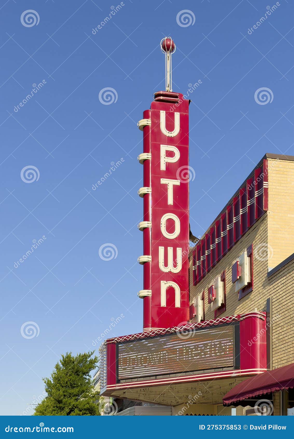 The Historic Uptown Theater on Main Street in Downtown Grand Prairie