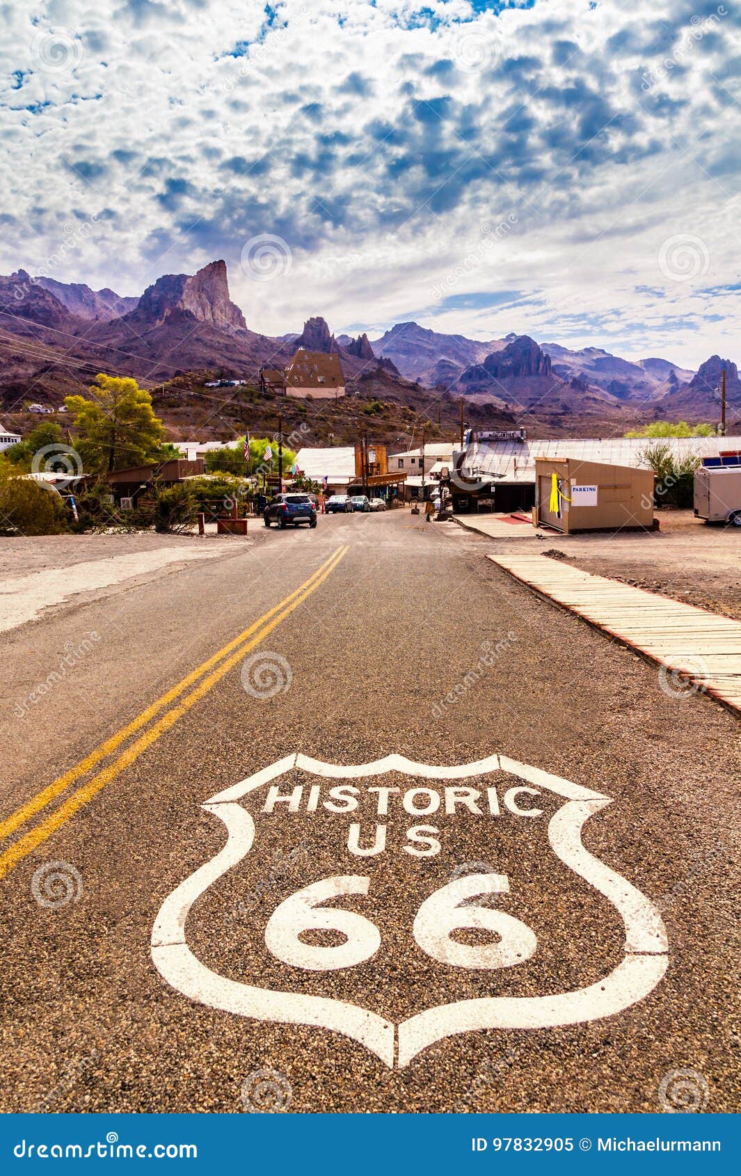 OATMAN ARIZONA Route 66 Shield Metal Sign Man Cave Garage 211110013028 