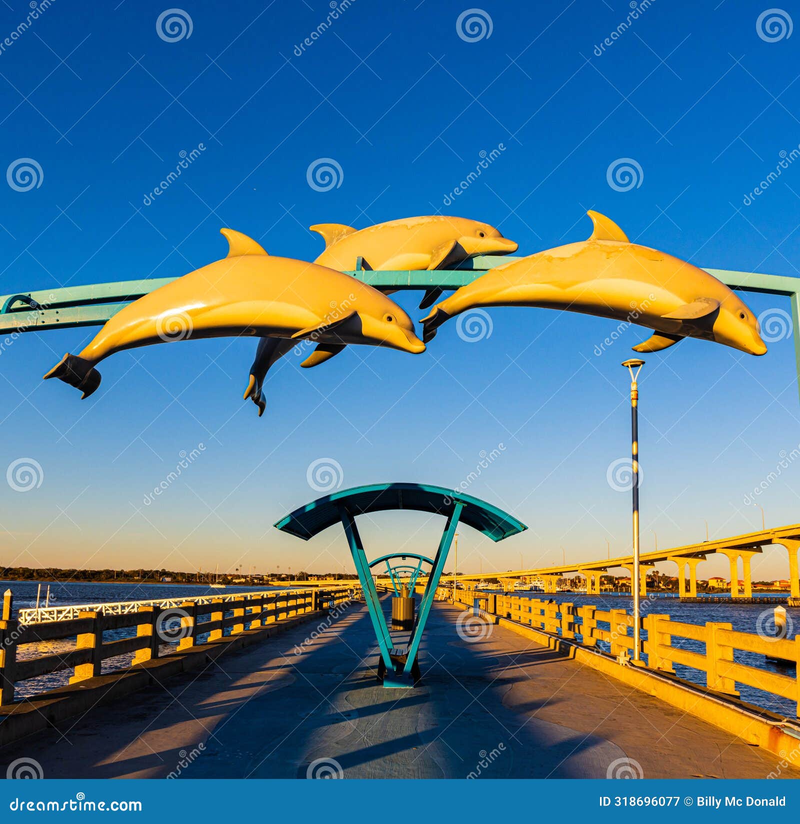 Historic Vilano Beach Pier editorial photography. Image of tourism