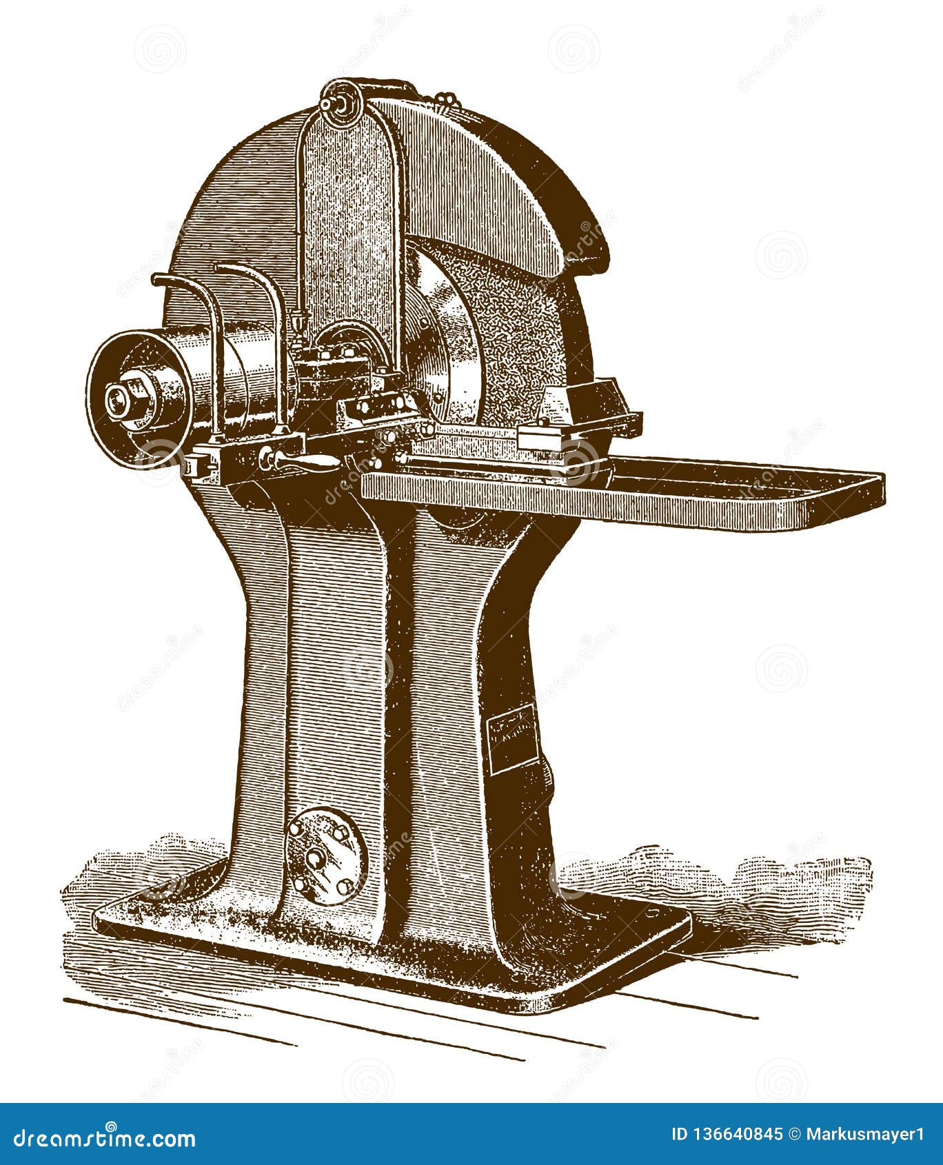 Historical Water Tool Grinder Machine Stock Vector Illustration of grinder, metal 136640845