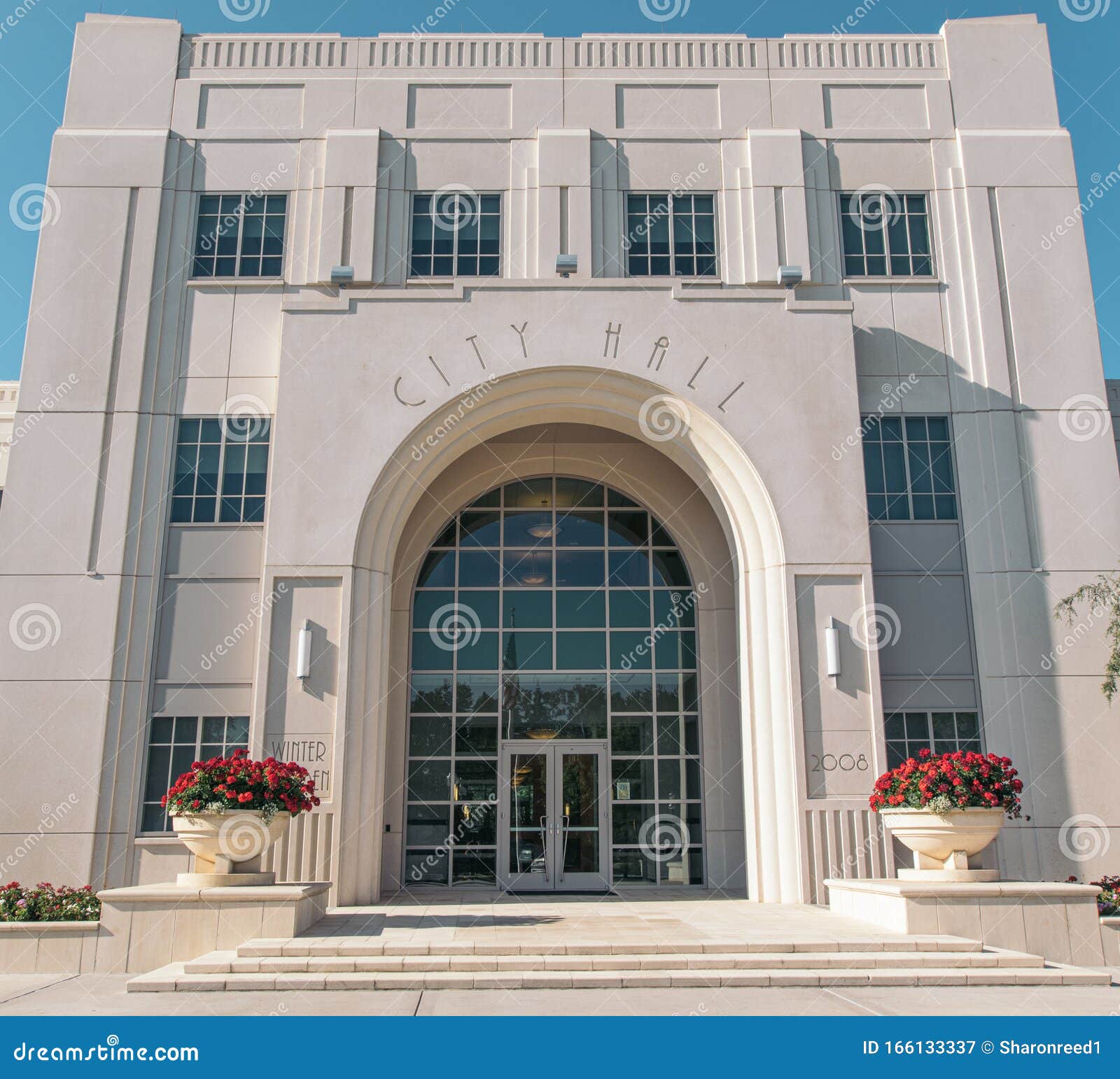 Historic Winter Garden City Hall In Florida A Preserved White Three Story Building Made Of Stone Stock Image Image Of Downtown Bright 166133337