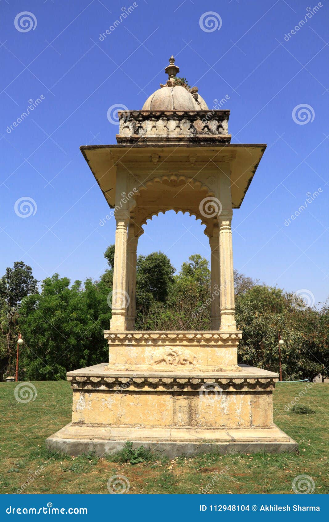 Historical Arch in Gulab Bagh, Udaipur, Rajasthan, Stock Photo Image
