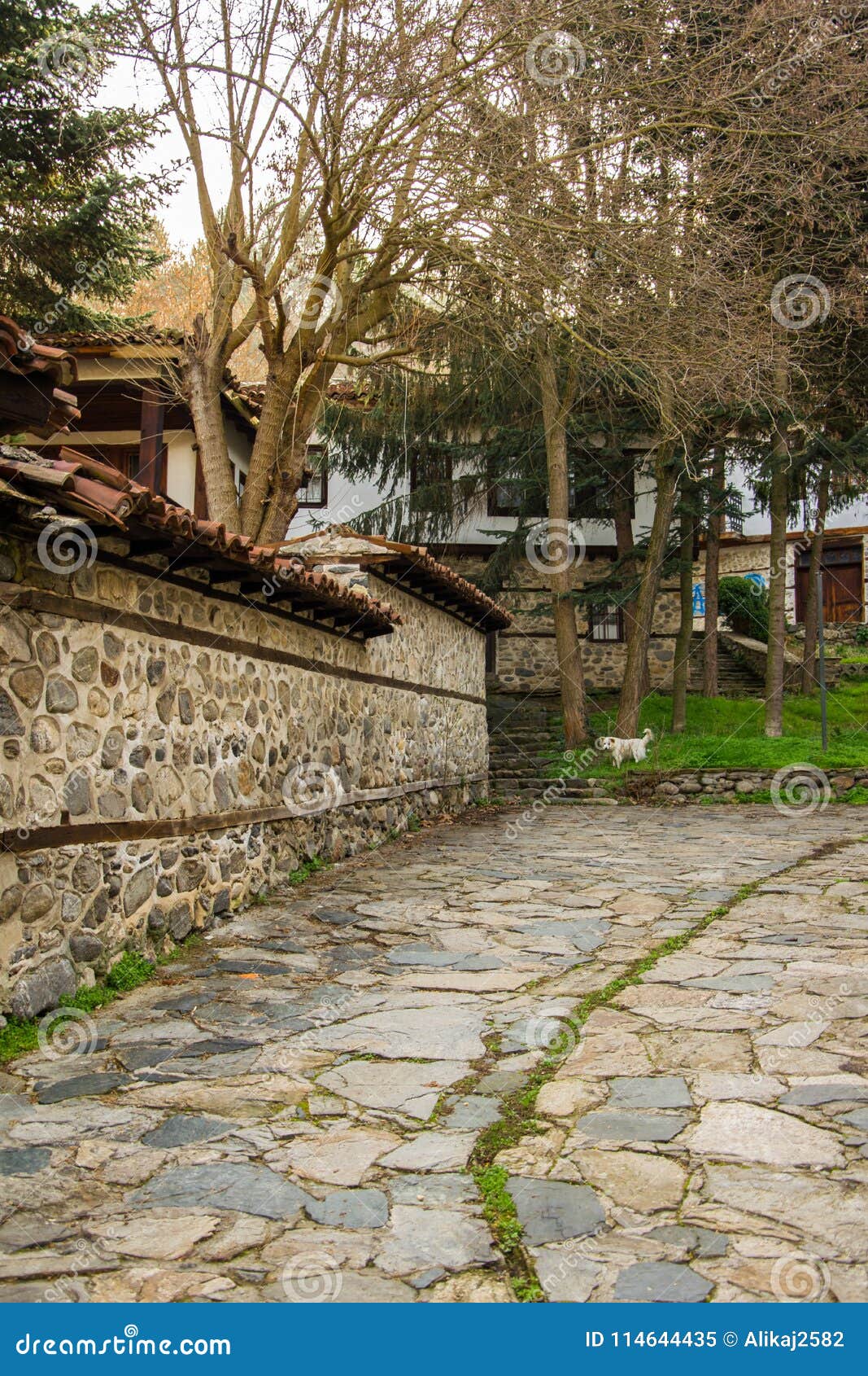 Historical Architectural Complex the Oldest Quarter in Blagoev Stock