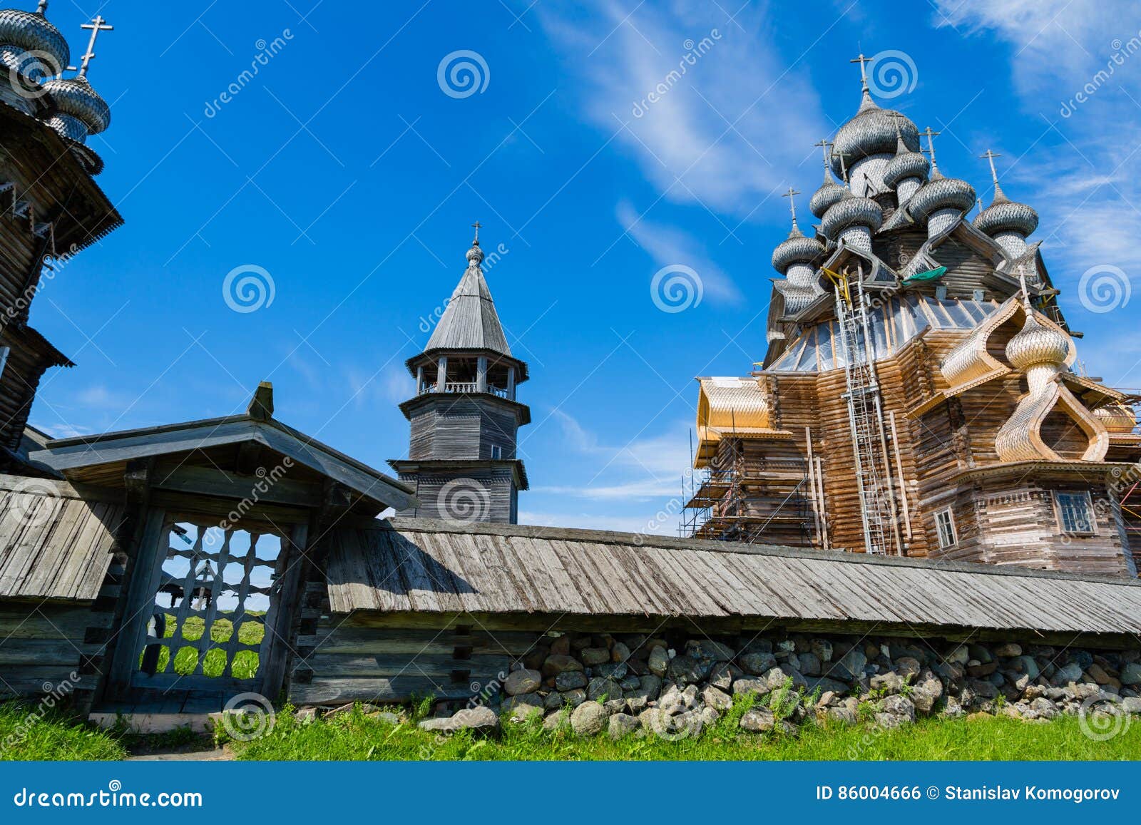 historical architectural ensemble on the island of kizhi in russ