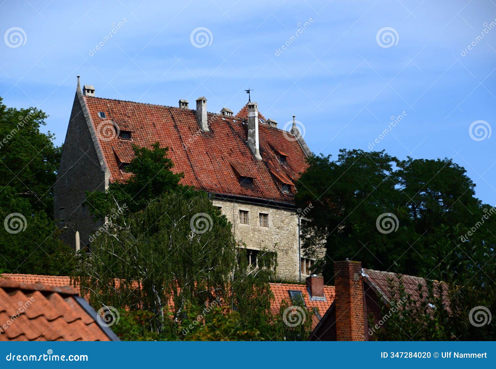 historical castle in the town hornburg, lower saxony