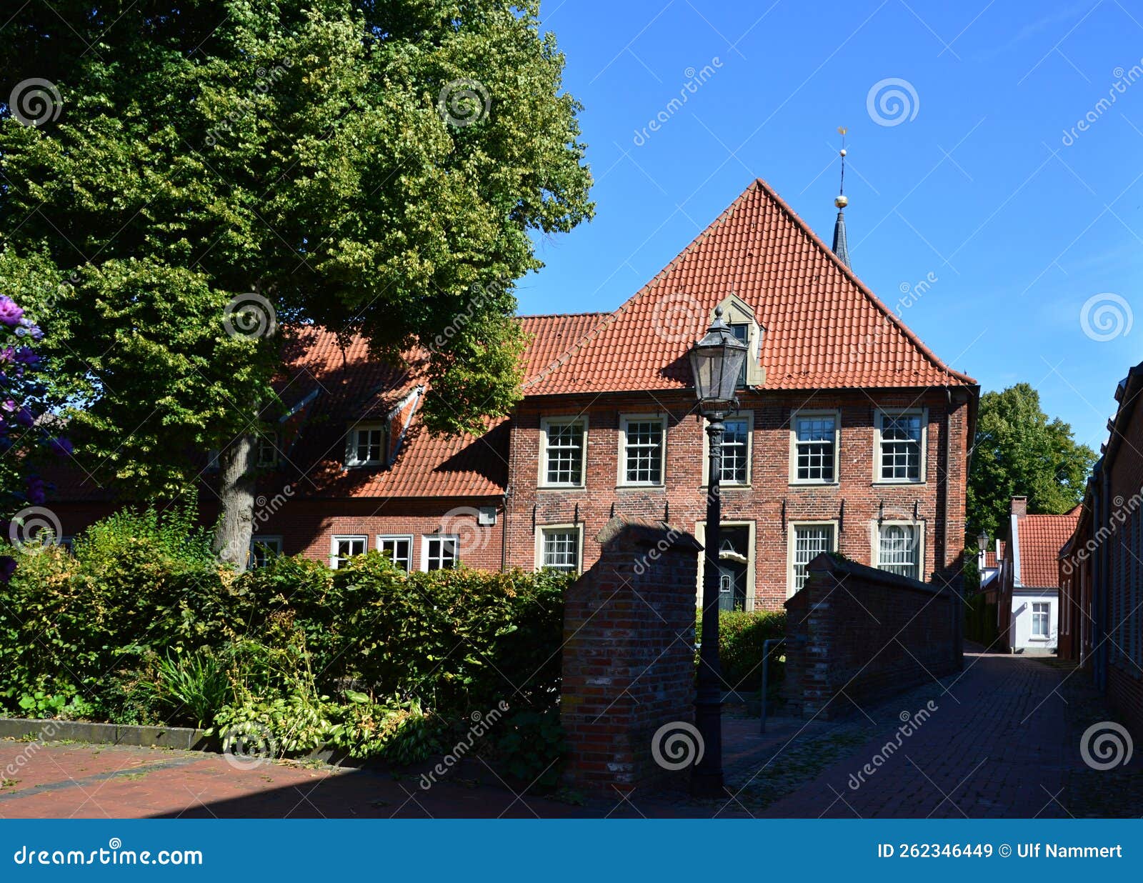 historical church in the old town of leer, east frisia, lower saxony