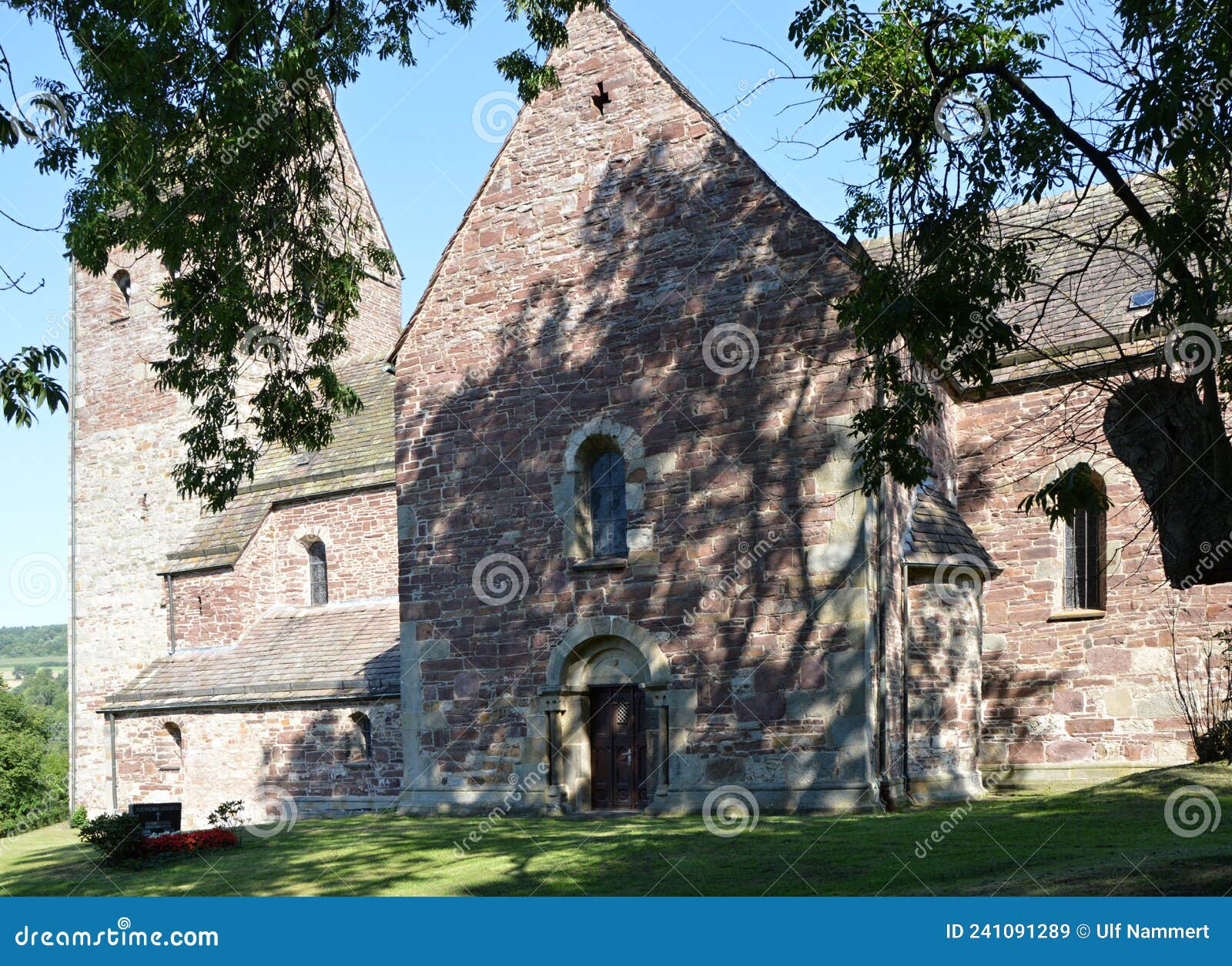 historical church in the old town of luegde, north rhine - westphalia