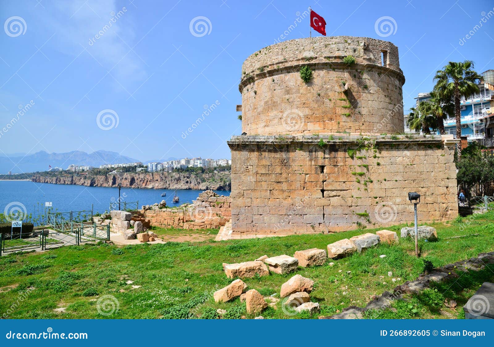 historical hidirlik tower - antalya