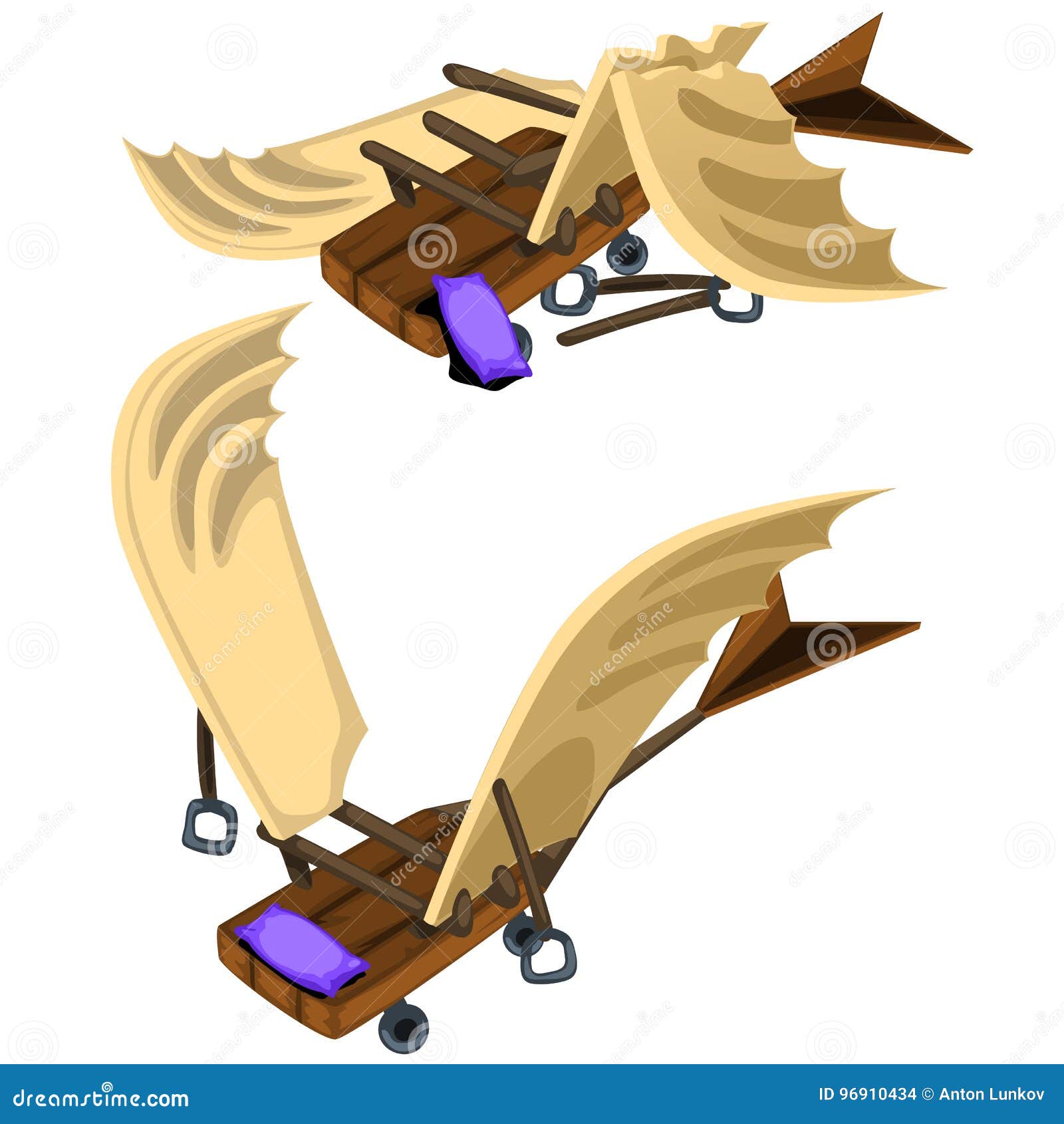 historical homemade flying machine.