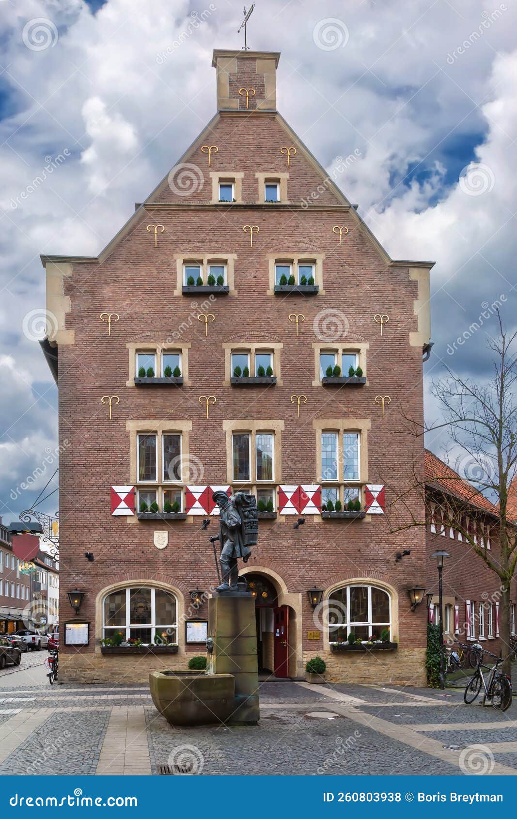 Historical House in Munster, Germany Editorial Stock Photo Image of