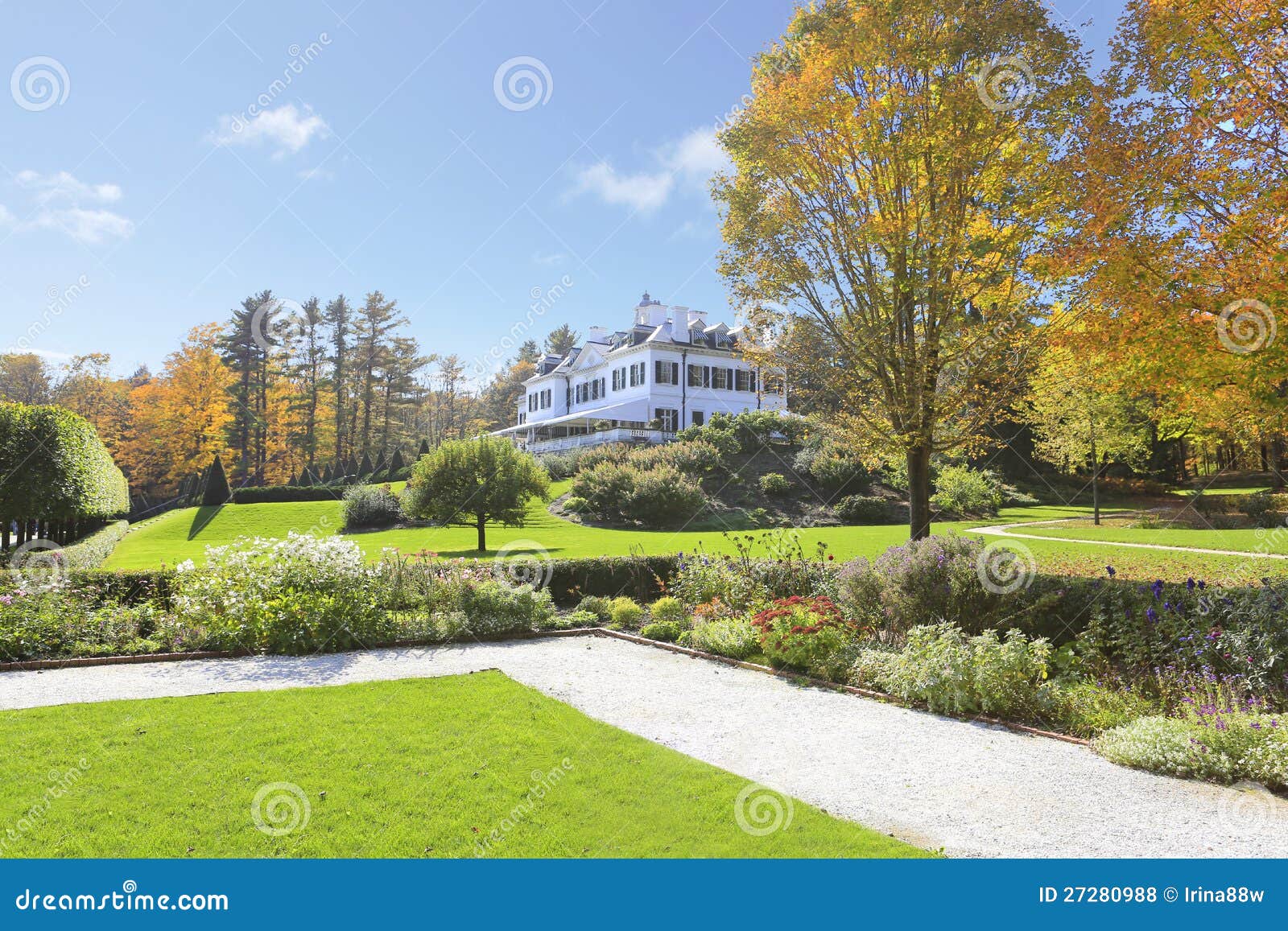 Historical Museum Mansion in Lenox, MA. the Mount. Stock Photo Image