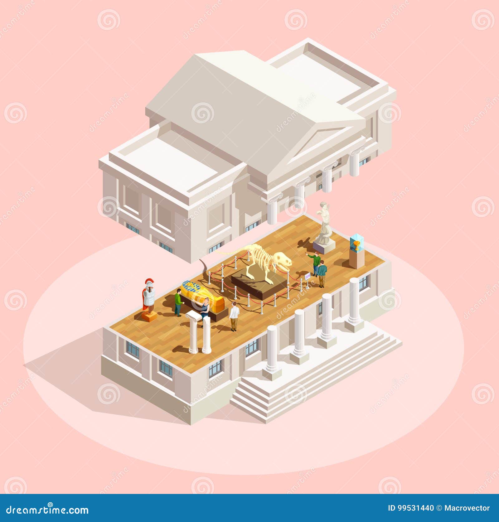 Historical Museum Sectional Concept Stock Vector Illustration of