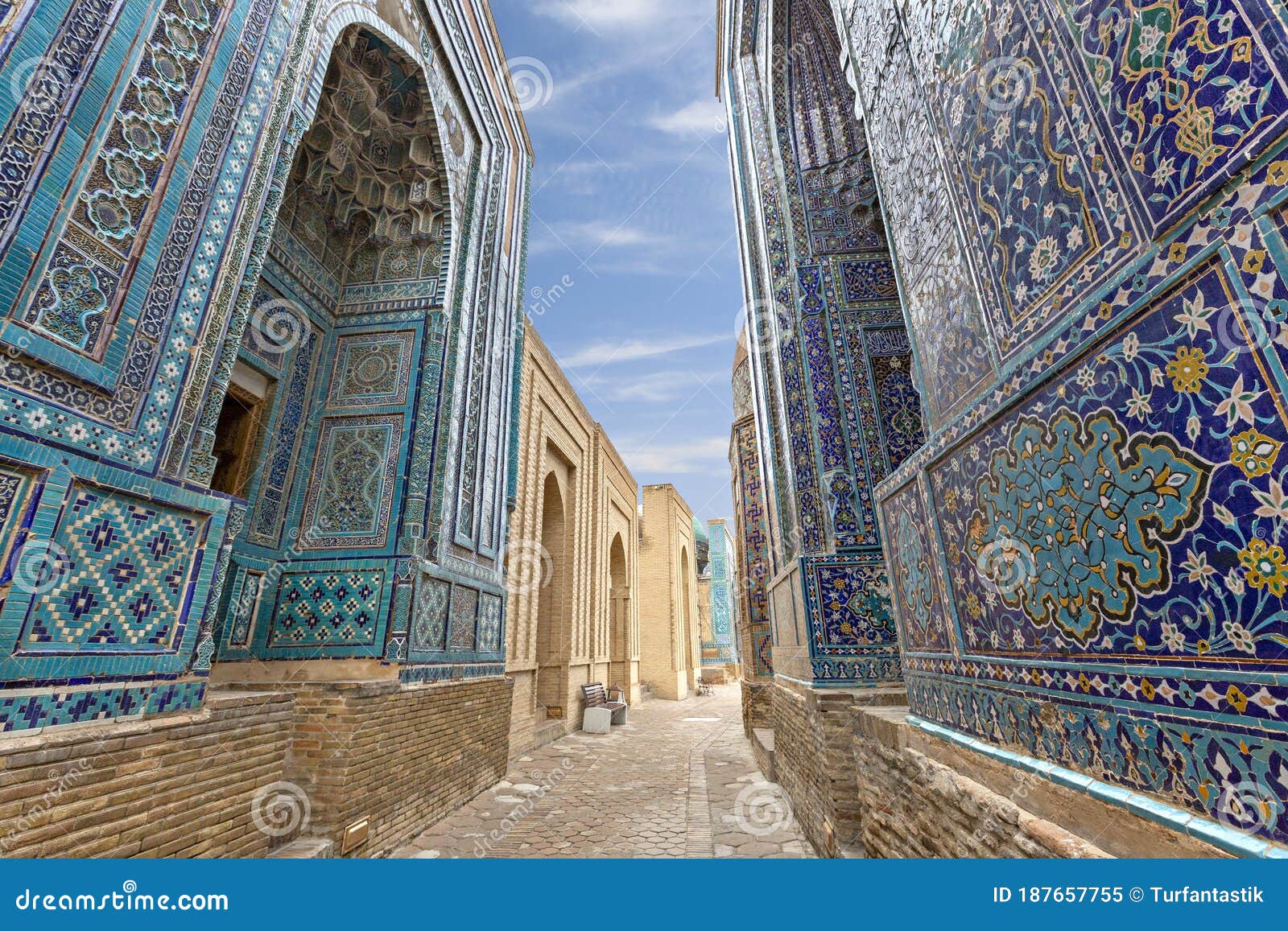 historic necropolis of shakhi zinda in samarkand, uzbekistan