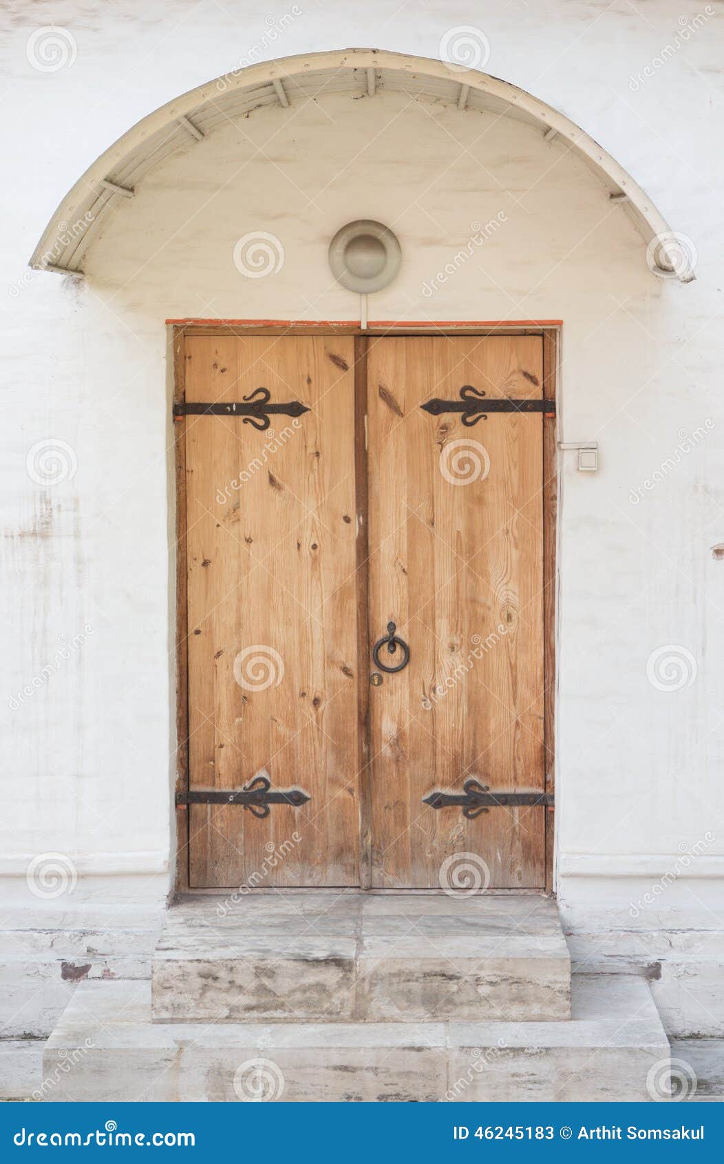 Historical Ornate Wooden Door in a Stone Entry Stock Image - Image of ...