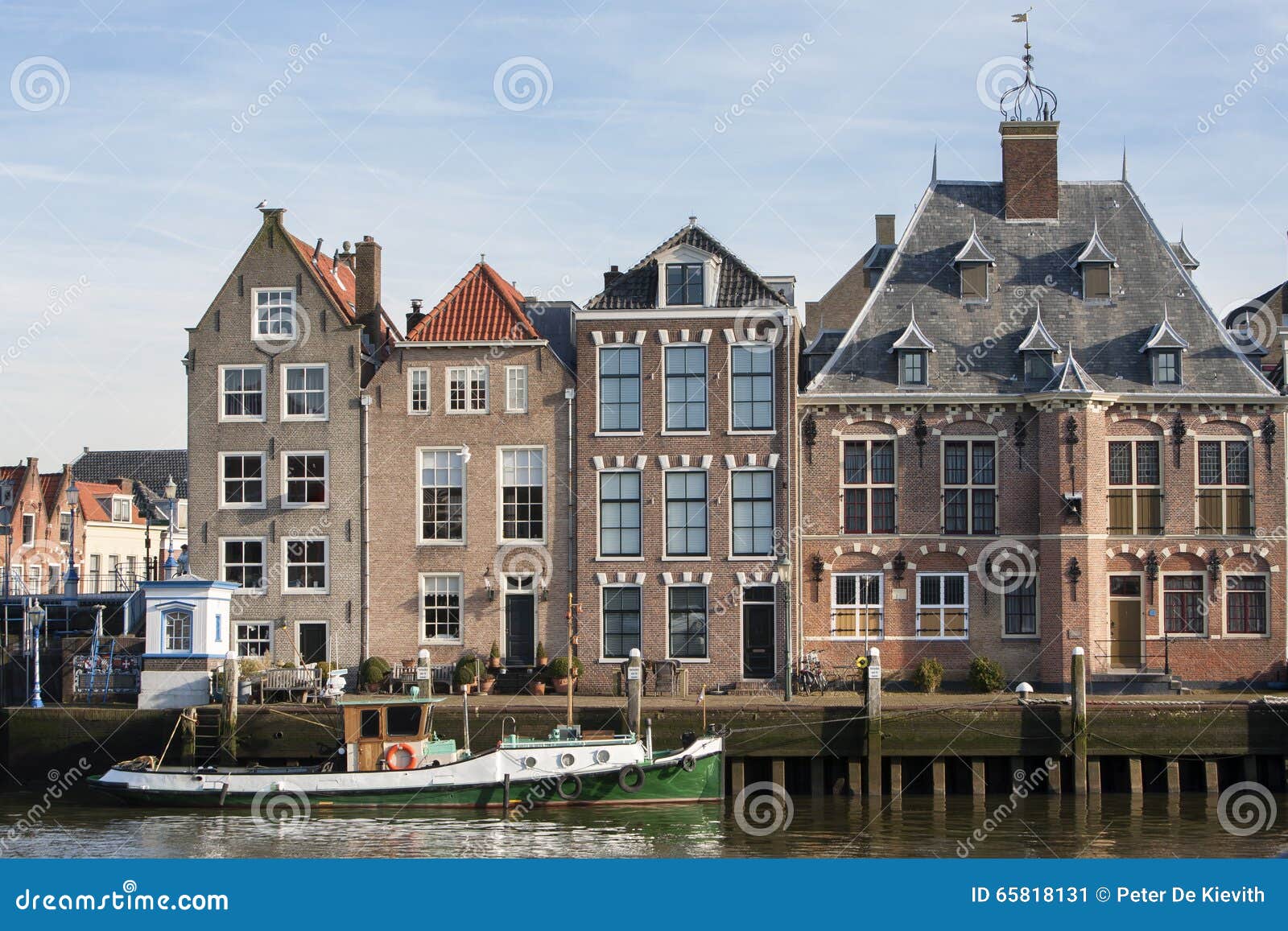 historical quayside of maassluis
