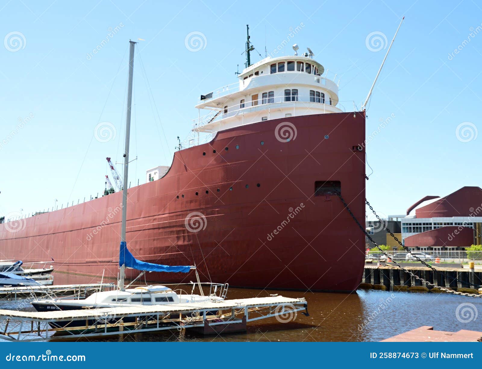 Historical Ship in the Town Duluth, Minnesota Stock Image Image of
