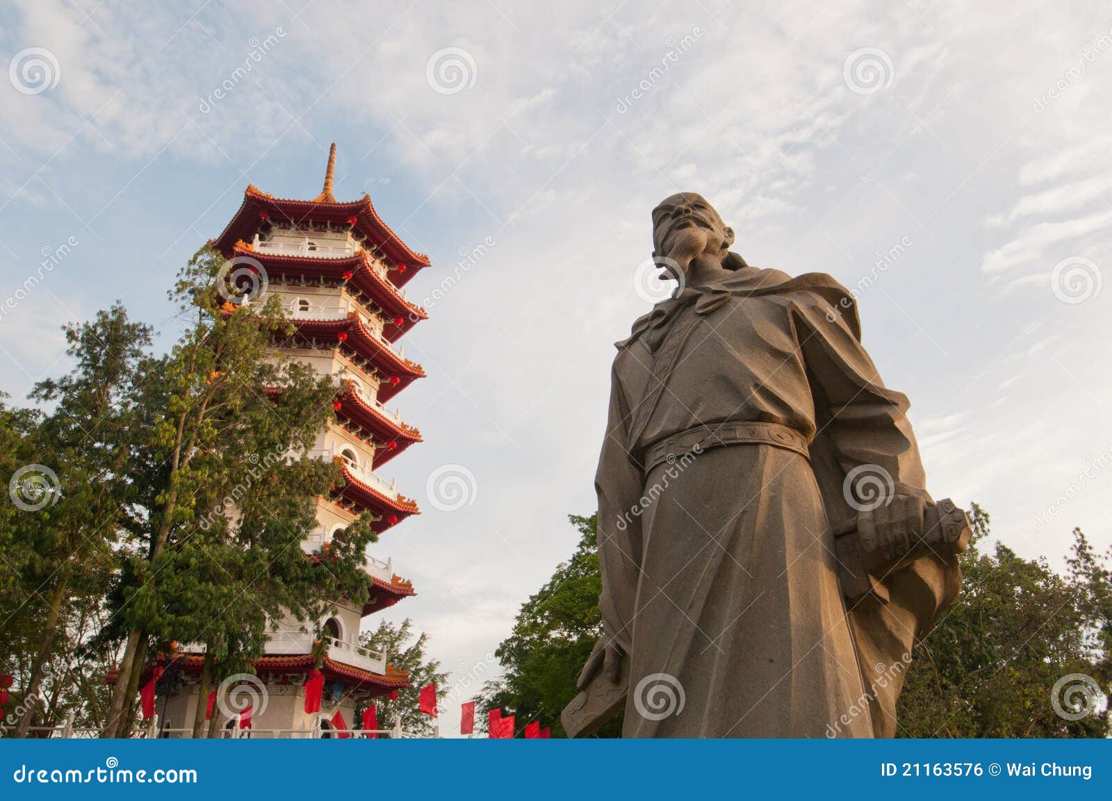 Historical Statue and Pagoda Stock Photo Image of tower, travel 21163576