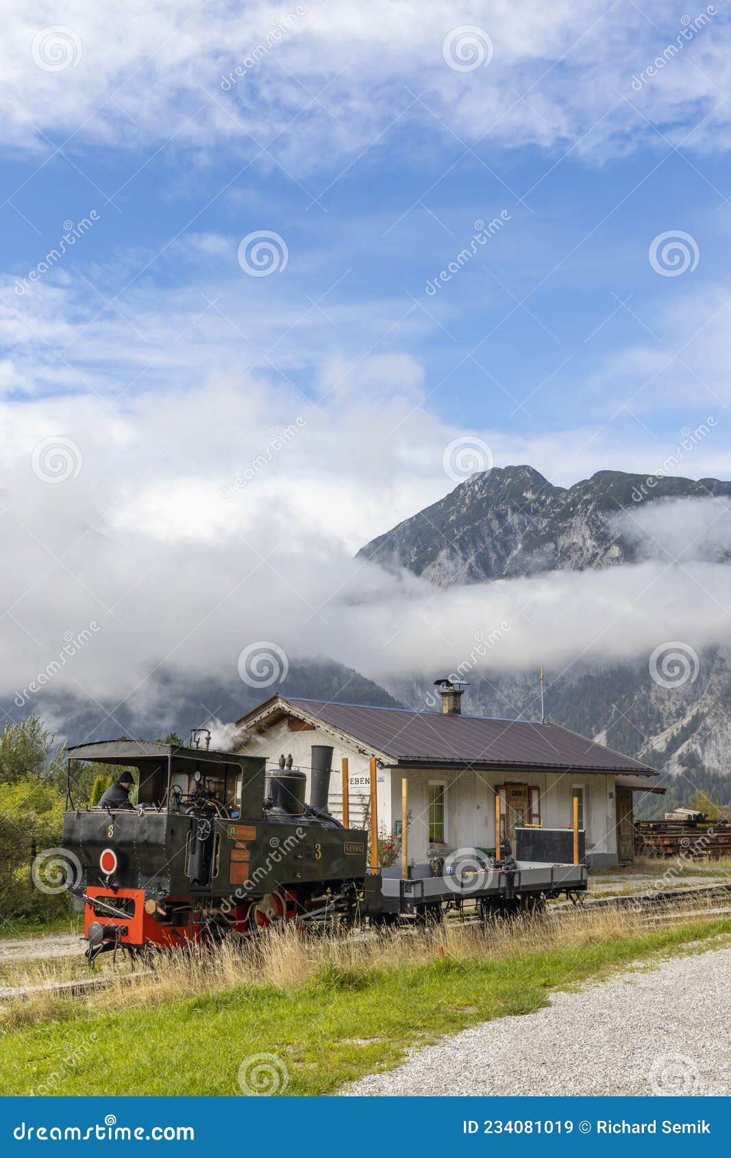 historical steam locomotive, achensee lake railroad, tiro, austria