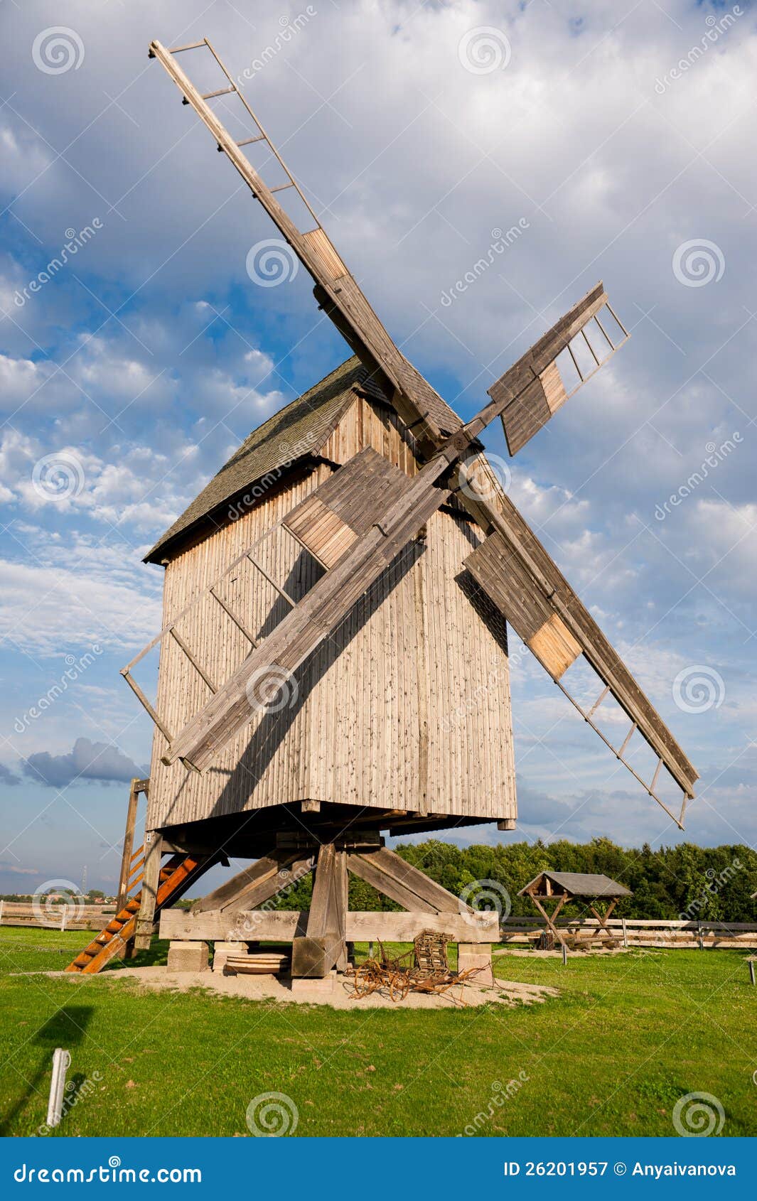 Historical Windmill in Germany Stock Image Image of vertical, wooden