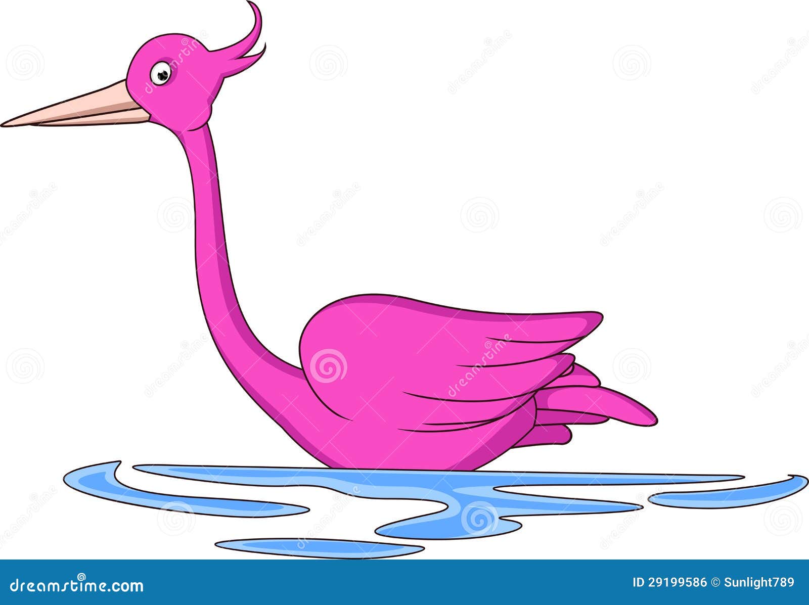 Historieta de la garza stock de ilustración. Ilustración de delator