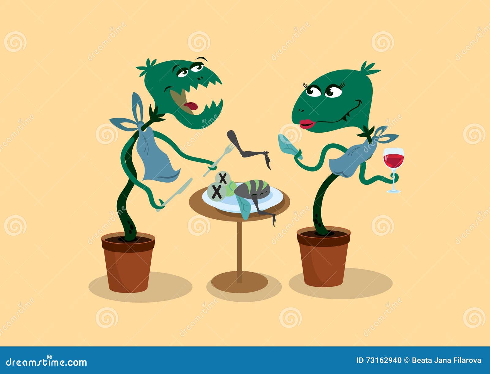 Historieta De La Planta Carnivora Ilustracion Del Vector