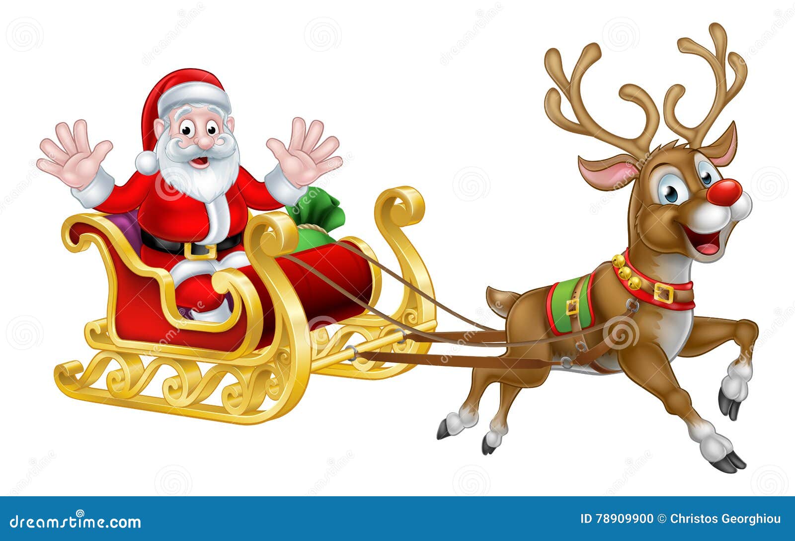 Historieta Papá Noel De La Navidad Y Trineo Del Reno Ilustración del Vector - Ilustración de conducir, nariz: 78909900 Historieta Papá Noel De La Navidad Y Trineo Del Reno Ilustración del Vector - Ilustración de conducir, nariz: 78909900