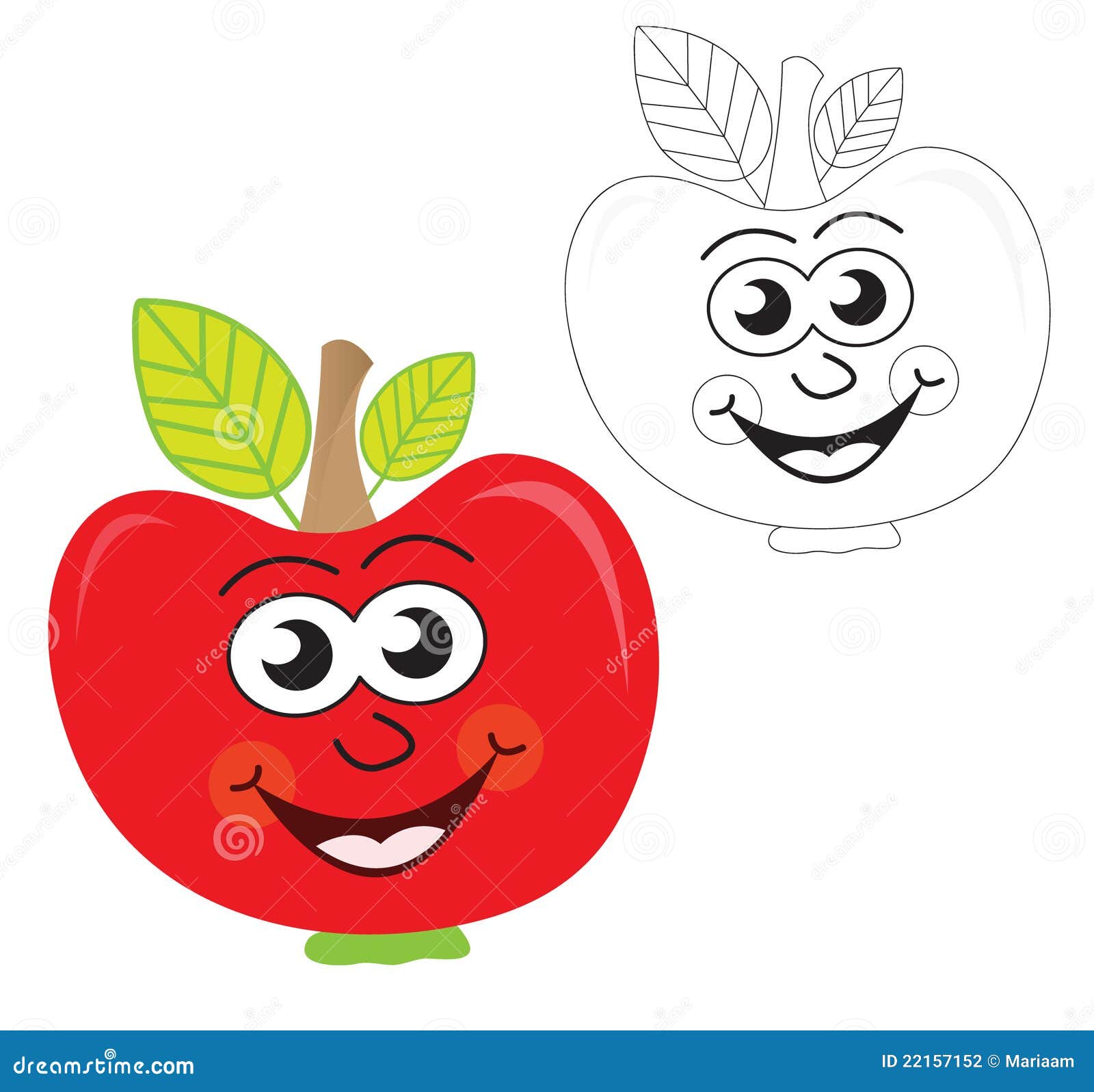 Historieta Roja De La Manzana Ilustración del Vector - Ilustración de  fruta, historieta: 22157152