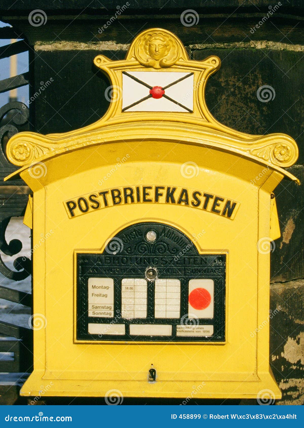 Historische Deutsche Mailbox Stockbild Bild von kaiser, post 458899