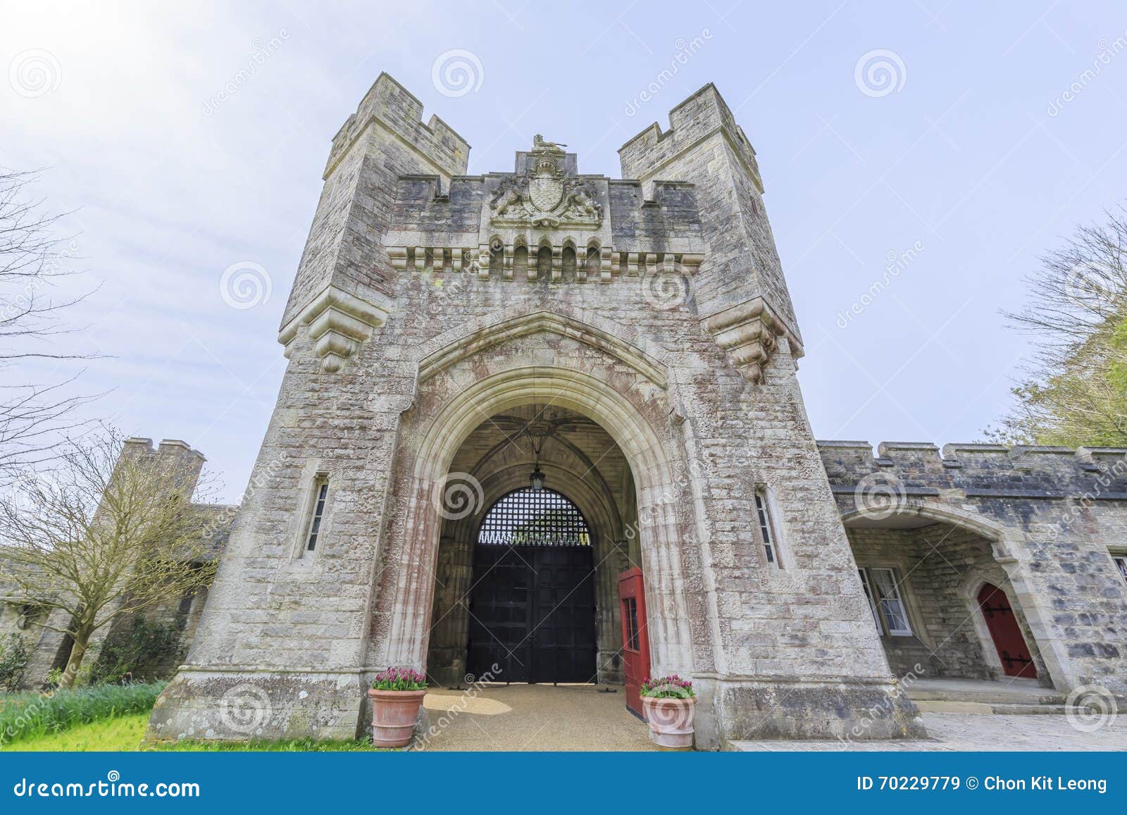 Historisches Wahrzeichen Um ArundelSchloss Stockbild Bild von