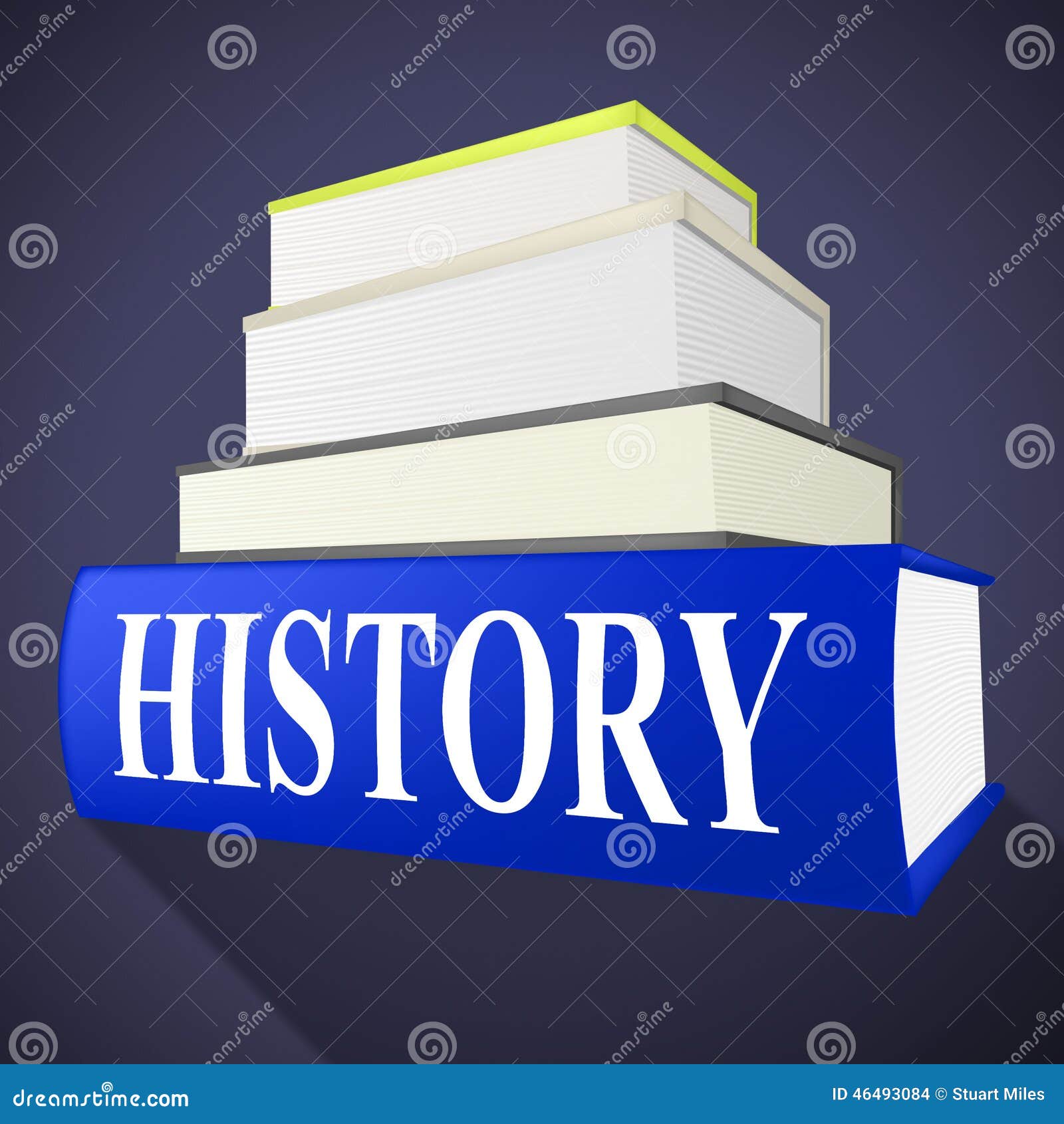 History Books Means Timeline Info and Inform Stock Illustration