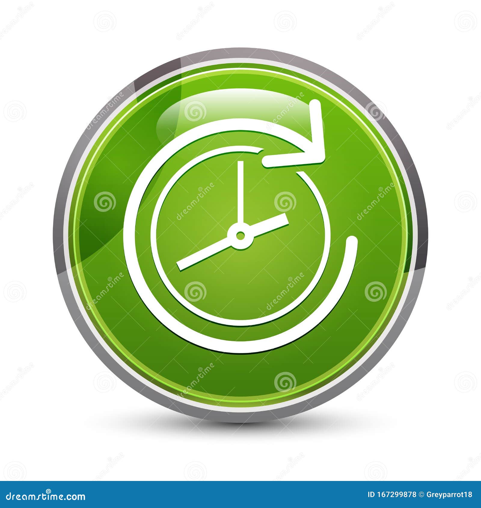 History Icon Elegant Green Round Button Vector Illustration Stock Vector Illustration of