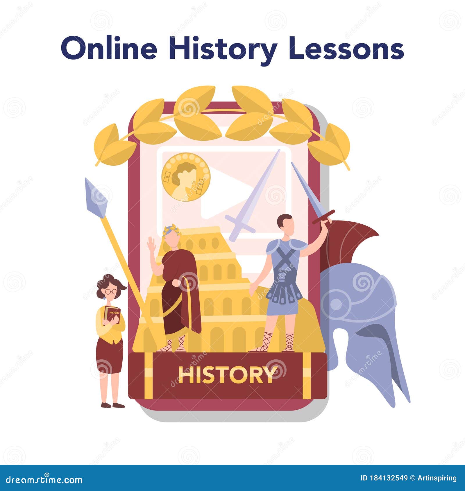 History Online Education Service or Platform. History School Subject