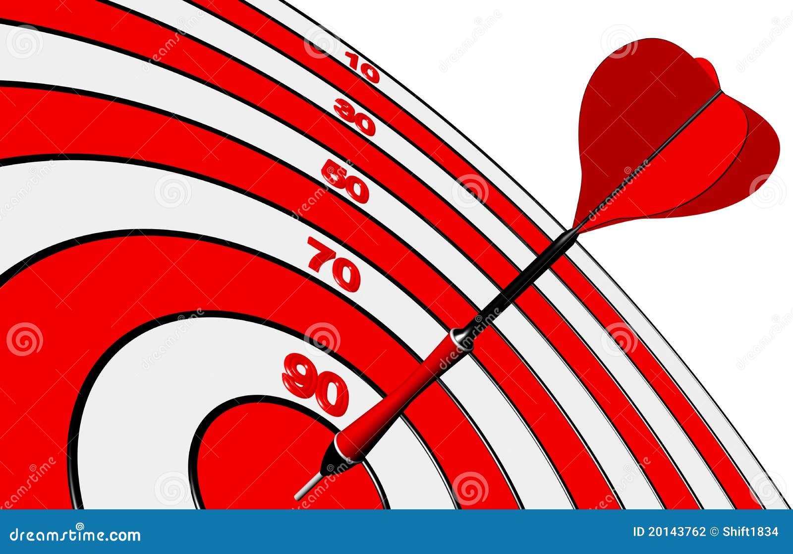 Hit The Bull S Eye Stock Illustration Illustration Of Perfect 20143762