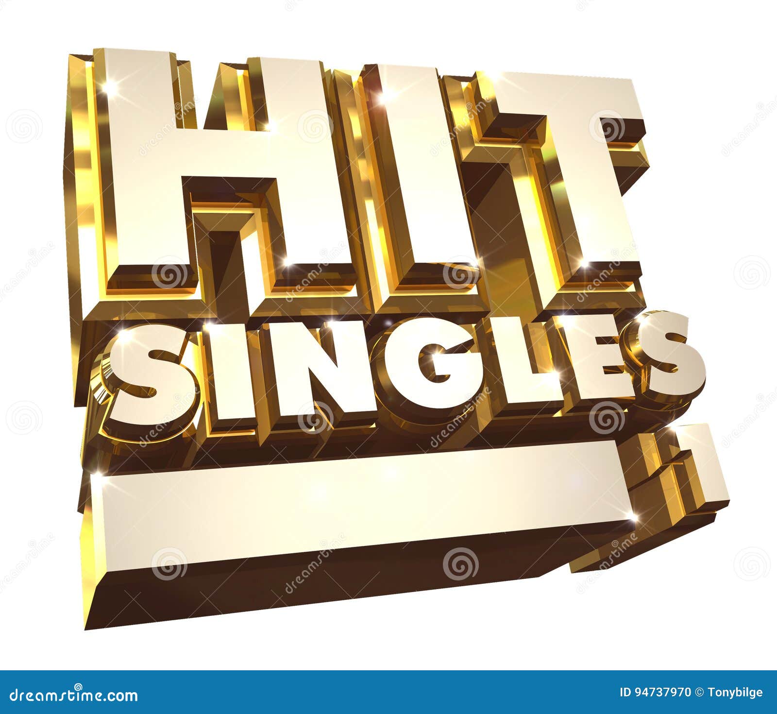hit singles volume 1 - golden 3d logo